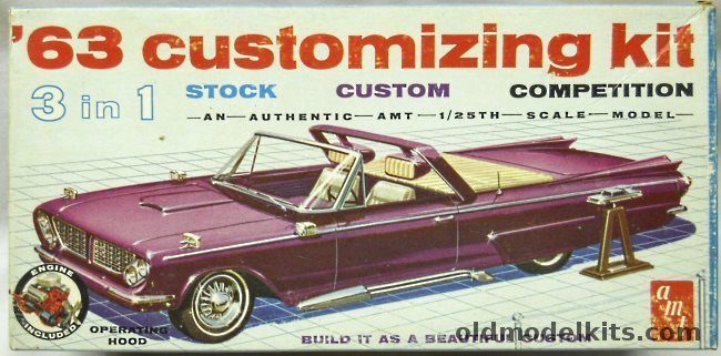 AMT 1/25 1963 Mercury Monterey Convertible 3 in 1 Cusomtizing Kit - Stock / Custom / Competition, 06-313-149 plastic model kit
